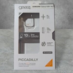 A8 Gear4 Piccadilly D30 Case for Samsung Galaxy S20+ 5G -‎ Clear With Blue Edge